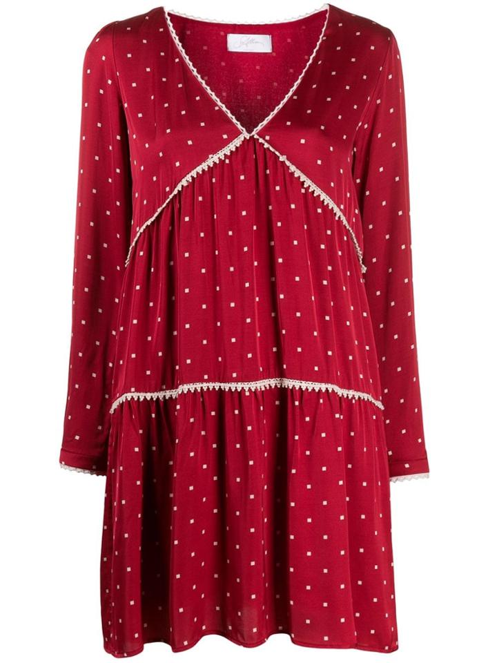 So Allure Long-sleeve Flared Dress