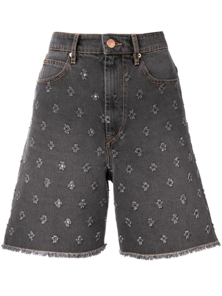 Isabel Marant Étoile Distressed Denim Shorts - Grey