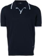 Fay - Contrast Trim Polo Shirt - Men - Cotton - 46, Blue, Cotton