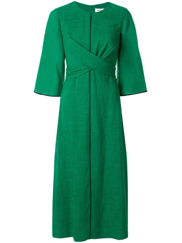 Cefinn Twist Midi Dress - Green