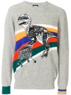 Diesel T-rex Knitted Jumper - Grey