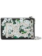 Dolce & Gabbana Dg Girls White Geranium Printed Clutch - Black