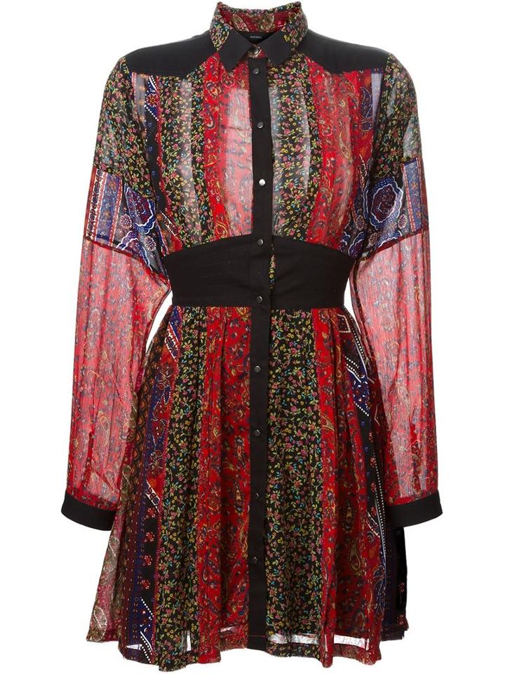 Diesel 'd-irist' Dress, Women's, Size: Xs, Red, Polyester/cotton