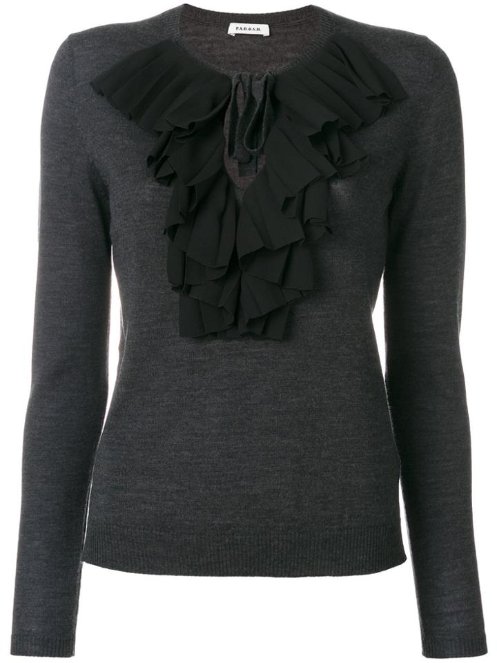 P.a.r.o.s.h. Ruffled Blouse - Grey
