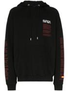 Heron Preston Nasa Text Print Hoodie - Black