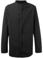 Transit Collarless Shirt, Men's, Size: Large, Black, Cotton/spandex/elastane