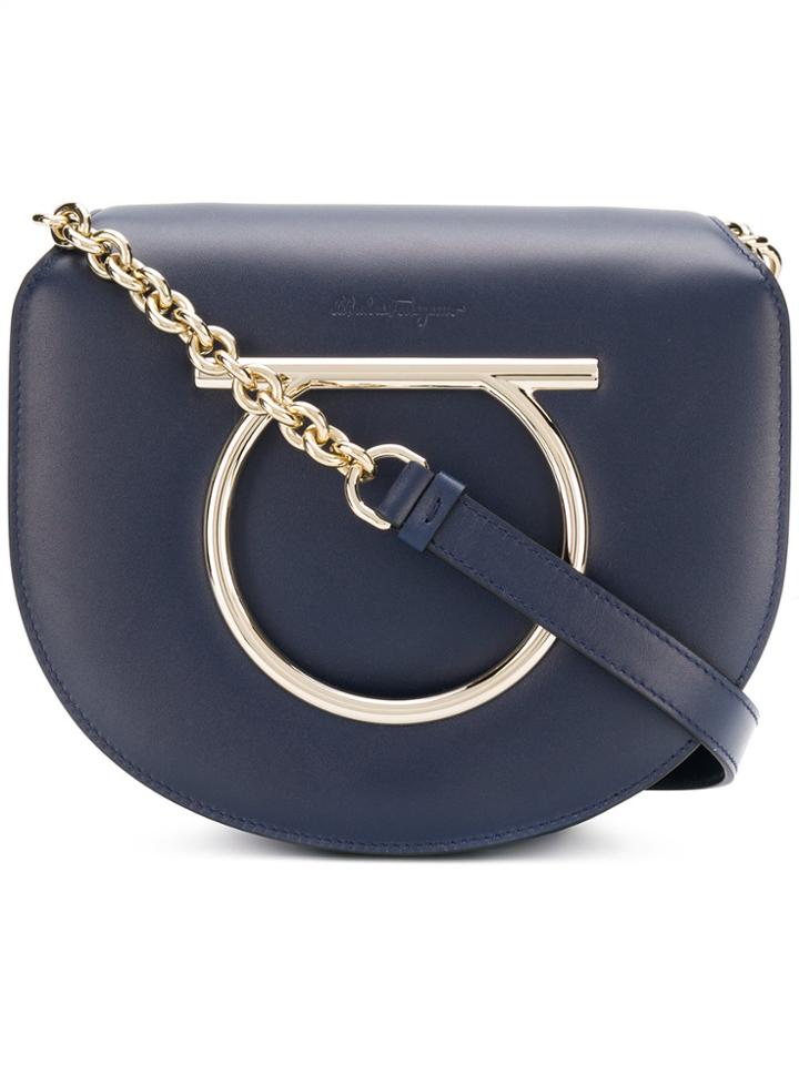 Salvatore Ferragamo Vela Crossbody Bag - Blue