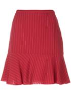 Moschino Pre-owned Pinstripe Mini Skirt - Red