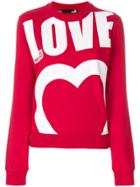 Love Moschino Logo Print Sweatshirt - Red