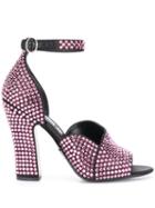 Prada Crystal Embellished Sandals - Pink