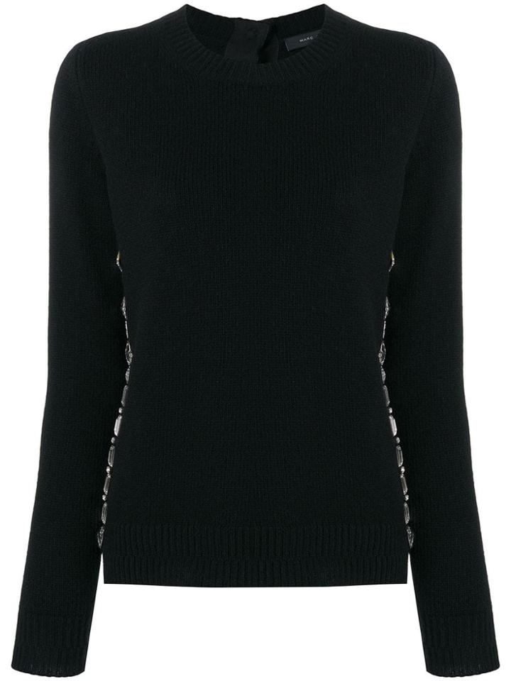 Marc Jacobs Embellished Fitted Sweater - Black