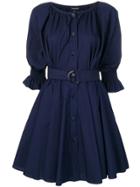 Emporio Armani Belted Shirt Dress - Blue