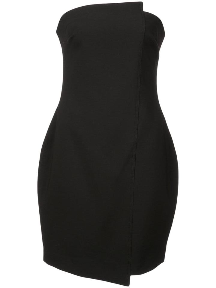 Likely Pleated Front Bandeau Dress - Black