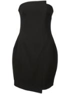 Likely Pleated Front Bandeau Dress - Black