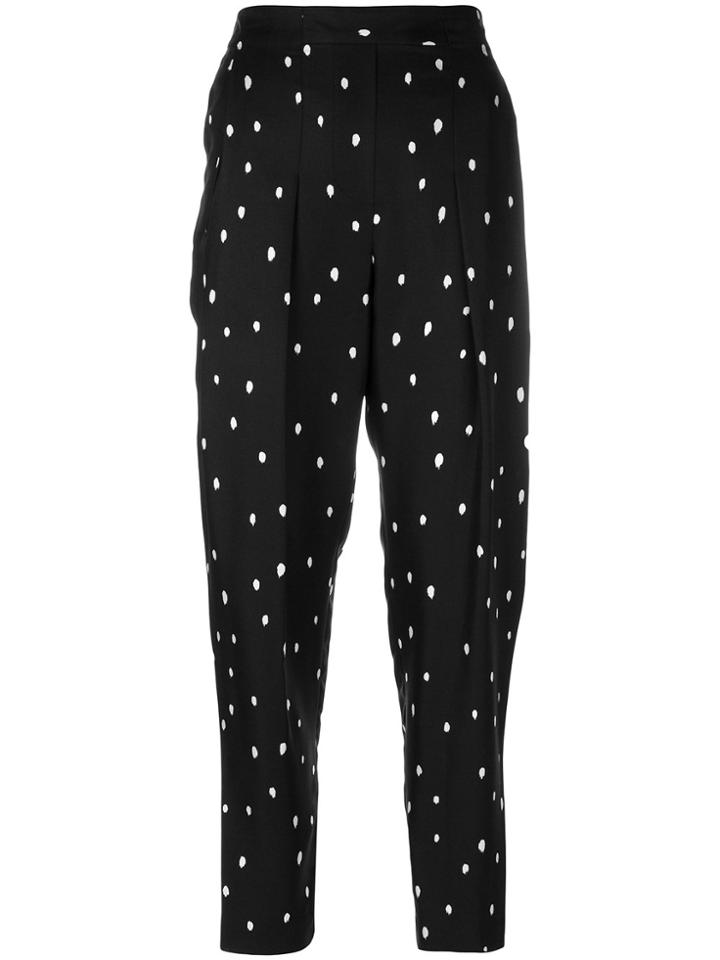 3.1 Phillip Lim Printed Pintucked Cropped Pants - Black