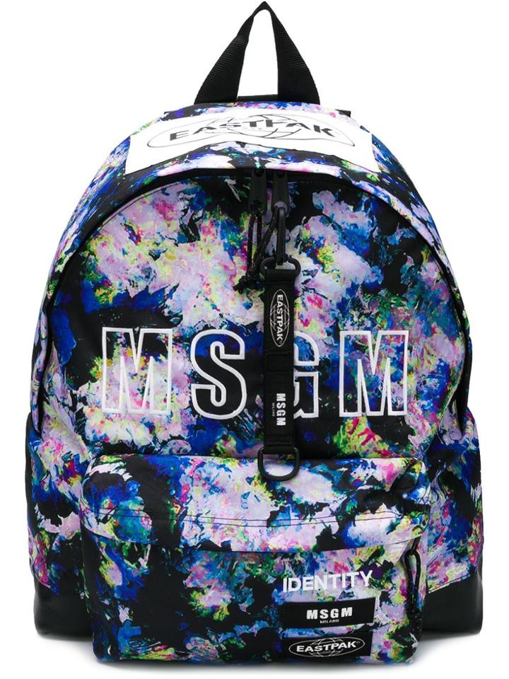 Msgm Logo Backpack - Pink & Purple