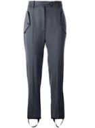 Nina Ricci Tailored Cropped Trousers, Women's, Size: 40, Grey, Silk/wool