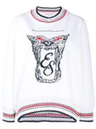 Ermanno Scervino Embellished Logo Sweater - White