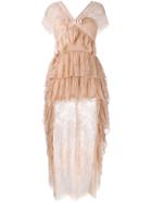Vivetta Tiered Lace Dress - Neutrals