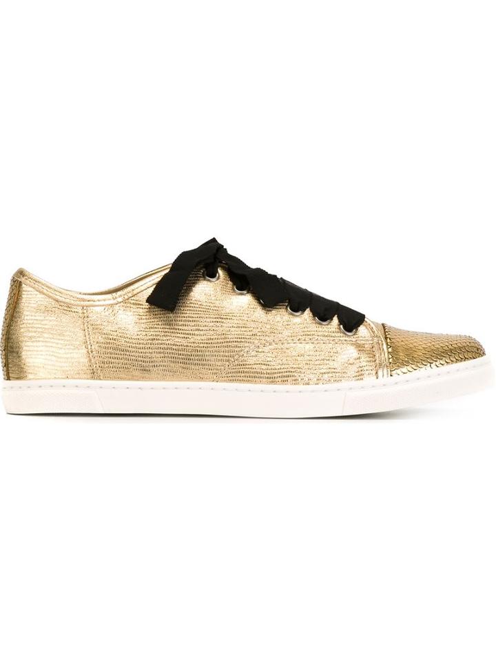 Lanvin Metallic Low-top Sneakers