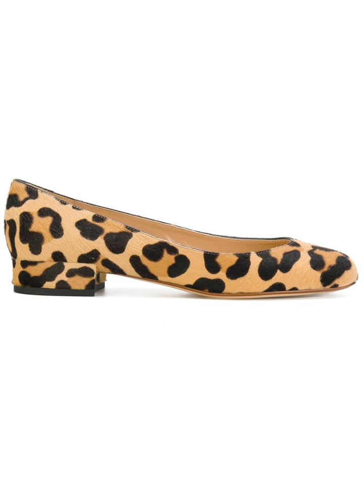 Francesco Russo Leopard Ballerinas - Nude & Neutrals