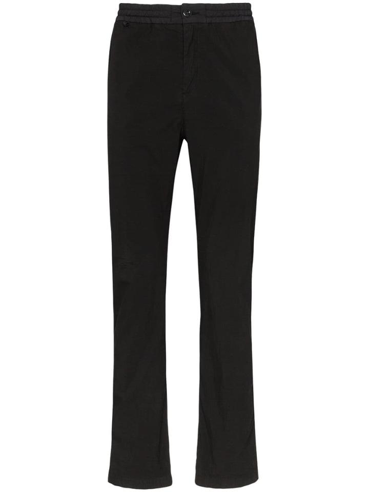 Cp Company Loose-fit Straight-leg Cotton Blend Trousers - Black