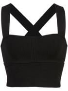 Khaite Fitted Cropped Tank Top - Black