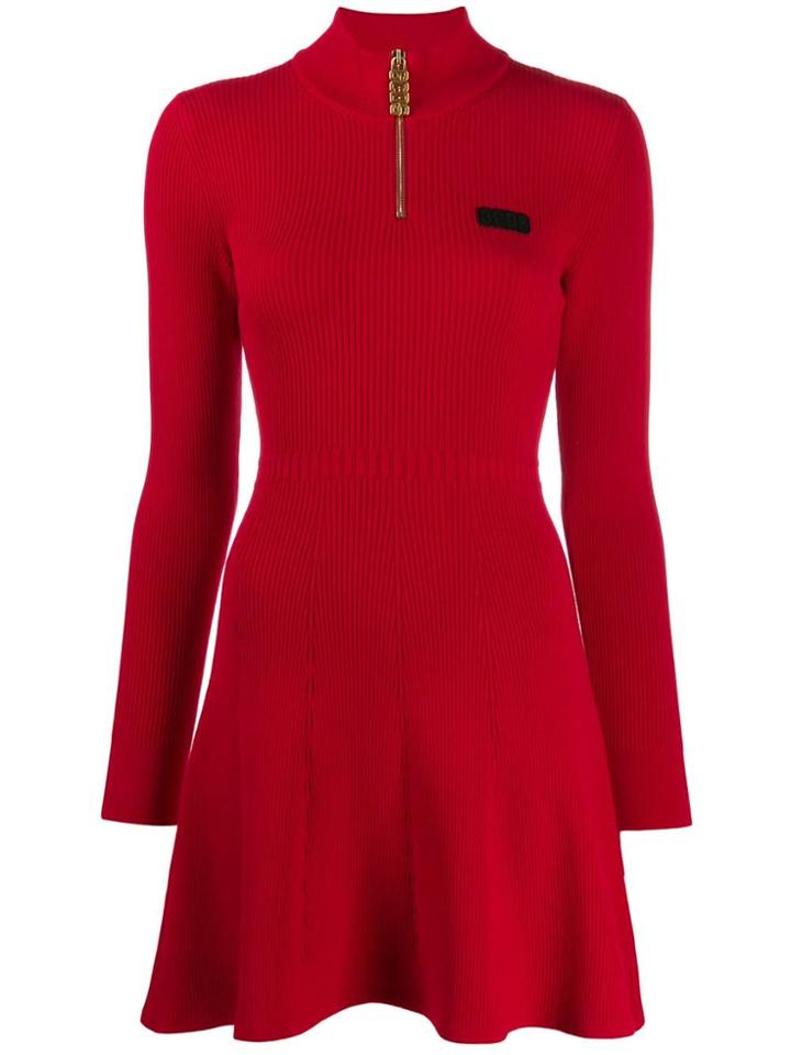 Gcds Short Sweat Dress - Red