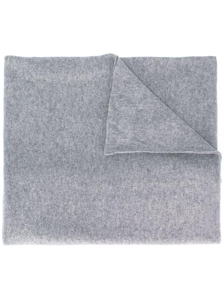 Allude Knit Scarf, Women's, Grey, Cashmere