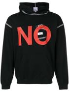 Tigran Avetysian Slogan Patchwork Hoodie - Black