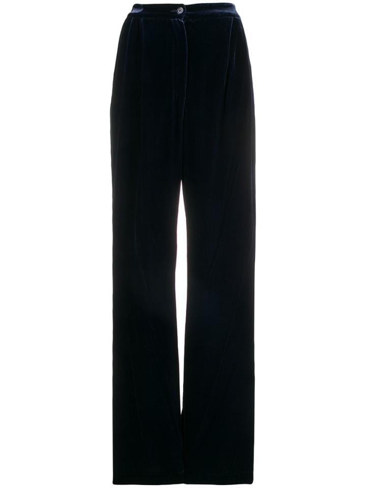 In The Mood For Love Adkins Velvet Trousers - Blue