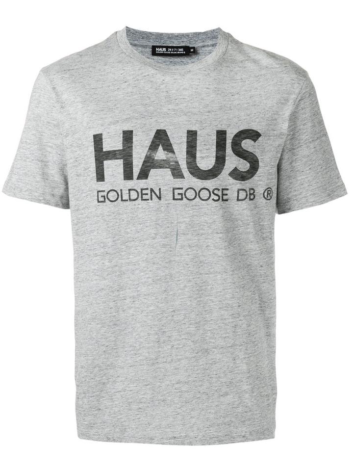 Haus By Ggdb Logo Print T-shirt, Men's, Size: Large, Grey, Cotton