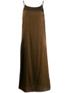 Uma Wang Sleeveless Midi Dress - Brown