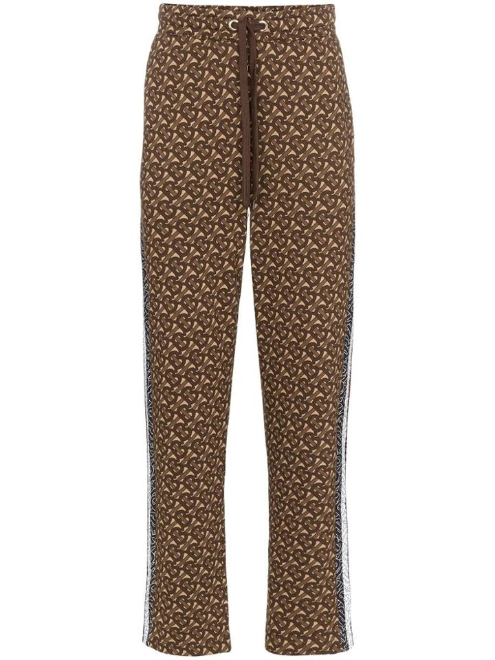 Burberry Marrows Tb Logo Print Track Pants - Brown