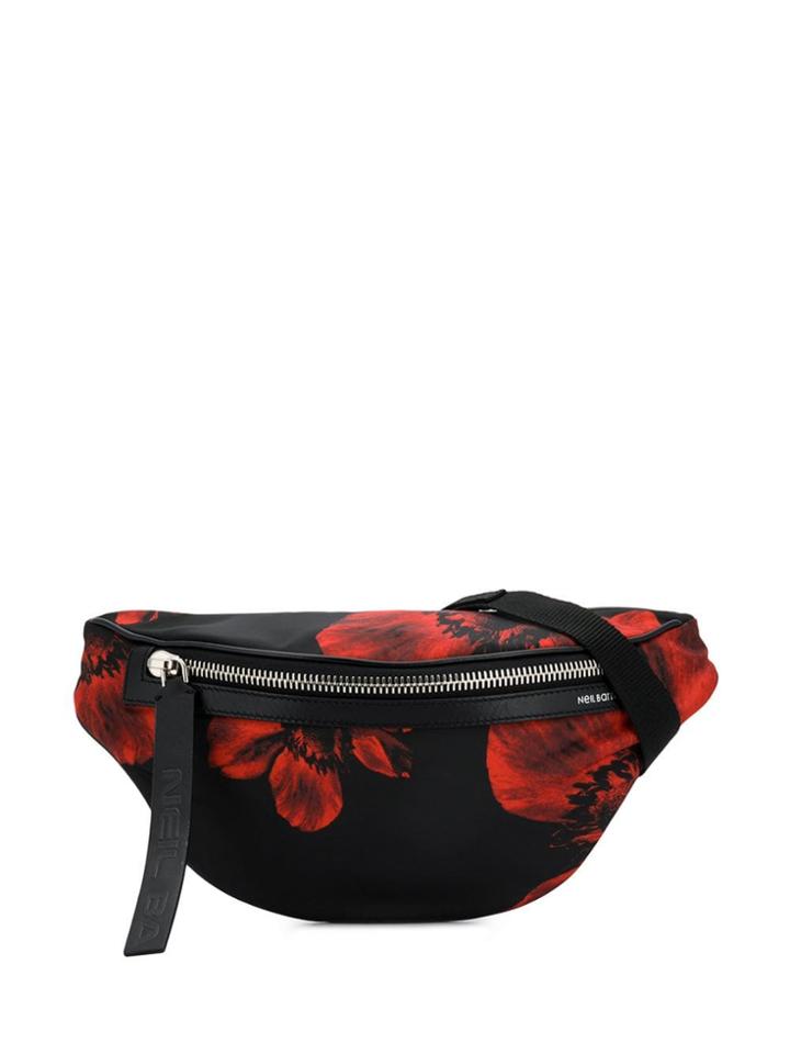 Neil Barrett Floral Belt Bag - Black