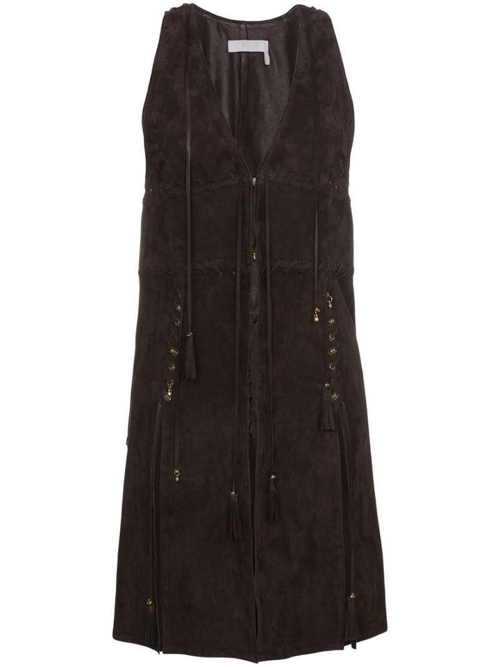 Chloé Longline Gilet - Brown