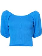 Simon Miller Gwinn Ribbed Crop Top - Blue