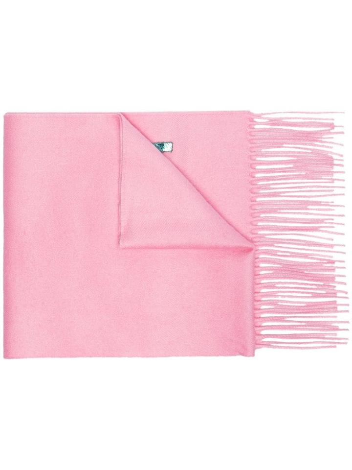 Gucci Pink Silk Cashmere-blend Scarf With Sequin Guccy