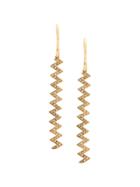 Jennifer Meyer 18kt Yellow Gold Zigzag Drop Earrings