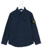 Stone Island Junior - Logo Shirt - Kids - Cotton - 5 Yrs, Blue