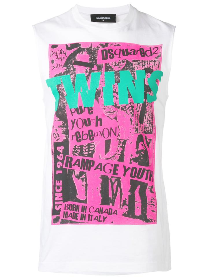 Dsquared2 Punk Logo Tank Top - White