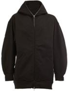 The Soloist Zipped Neck Hooded Jacket, Men's, Size: 31, Black, Cotton/calf Leather