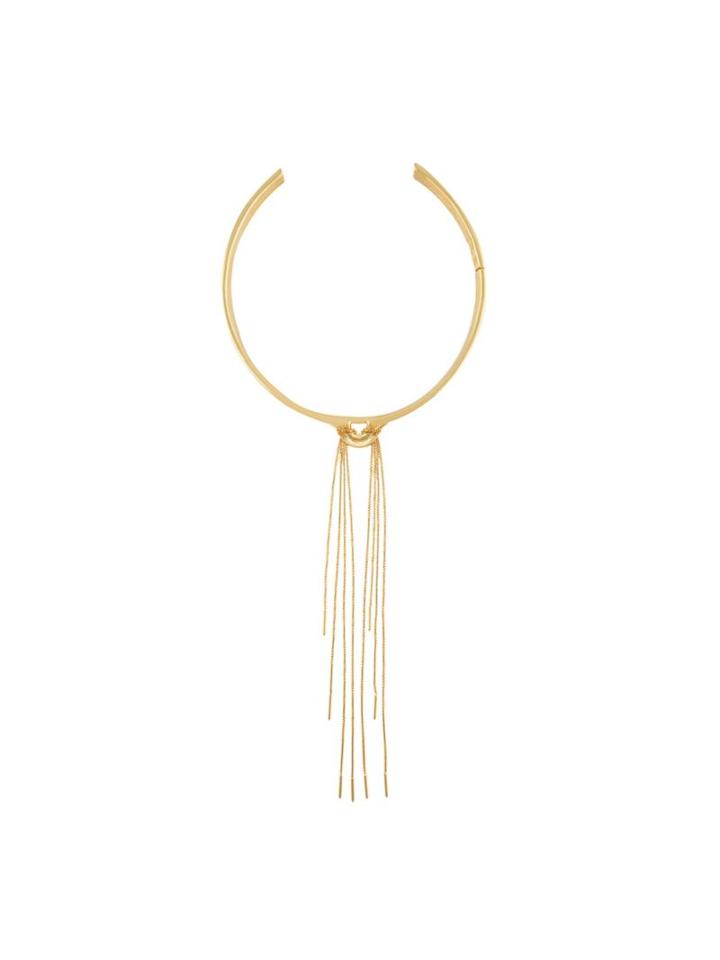 Eddie Borgo Fringe Detail Choker, Women's, Metallic