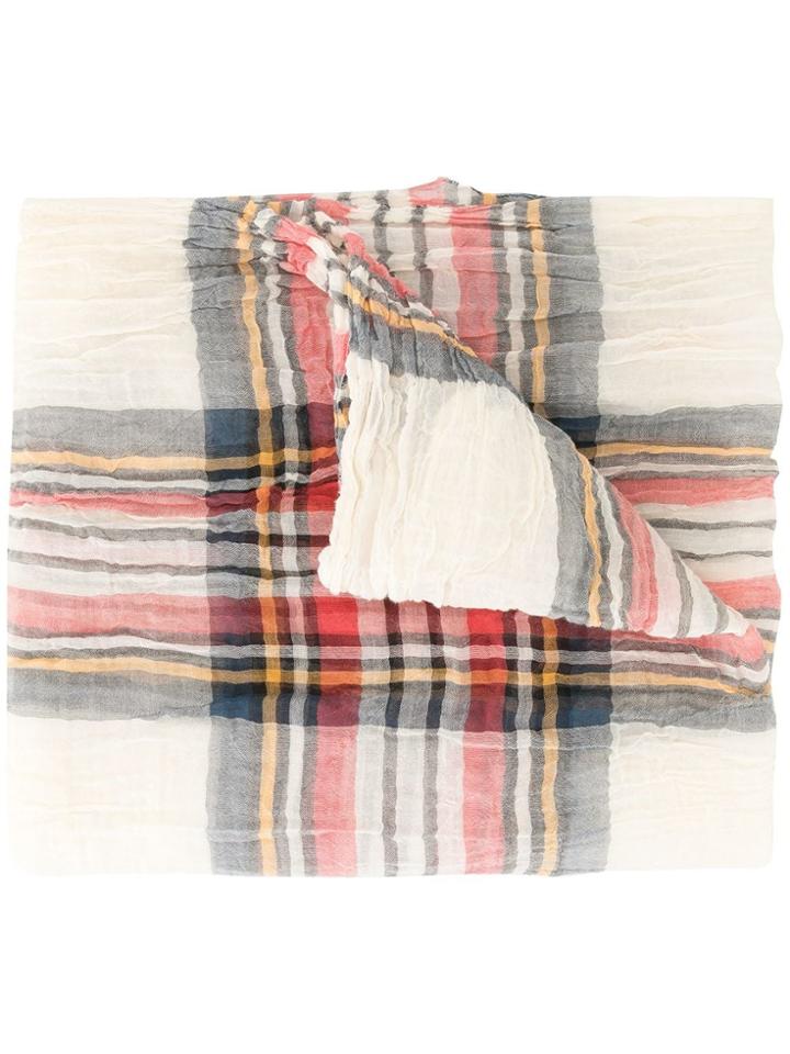 Forme D'expression Keith Tartan Scarf - Brown