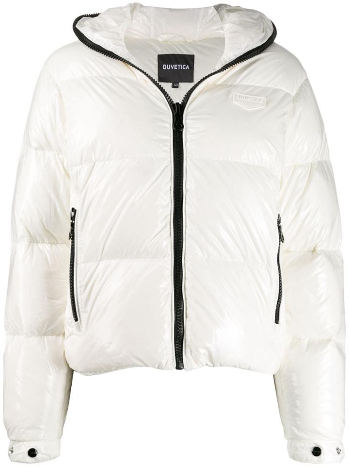 Duvetica Bellatrix Short Puffer Jacket - White