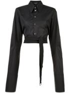 Ann Demeulemeester Cropped Shirt - Black