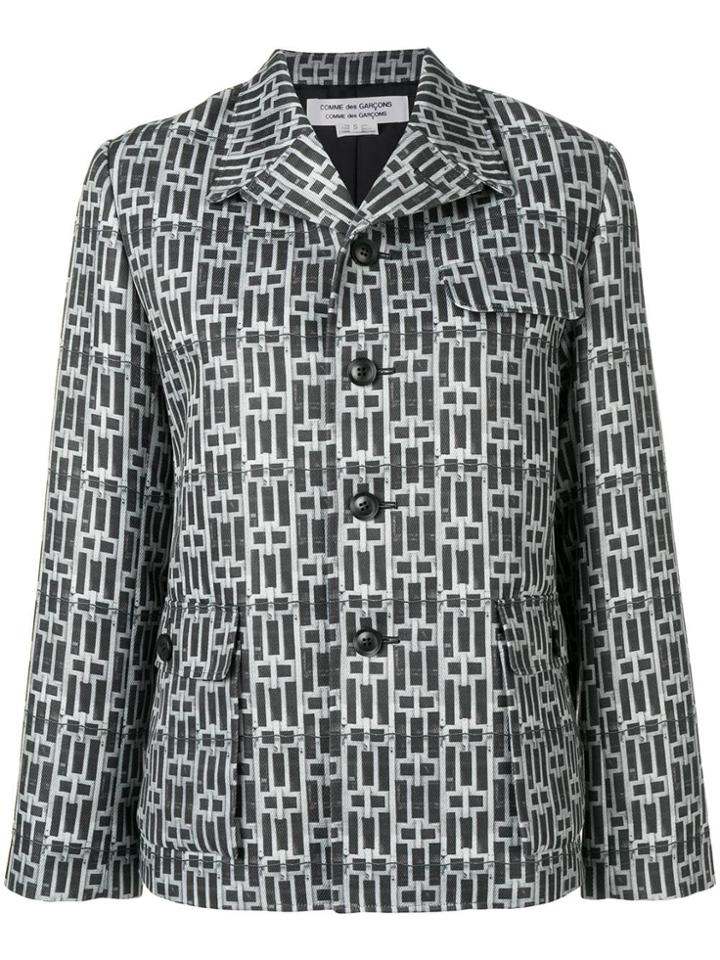 Comme Des Garçons Comme Des Garçons Printed Shirt Jacket - Grey