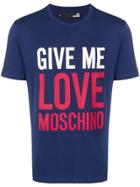 Love Moschino Give Me Love T-shirt - Blue