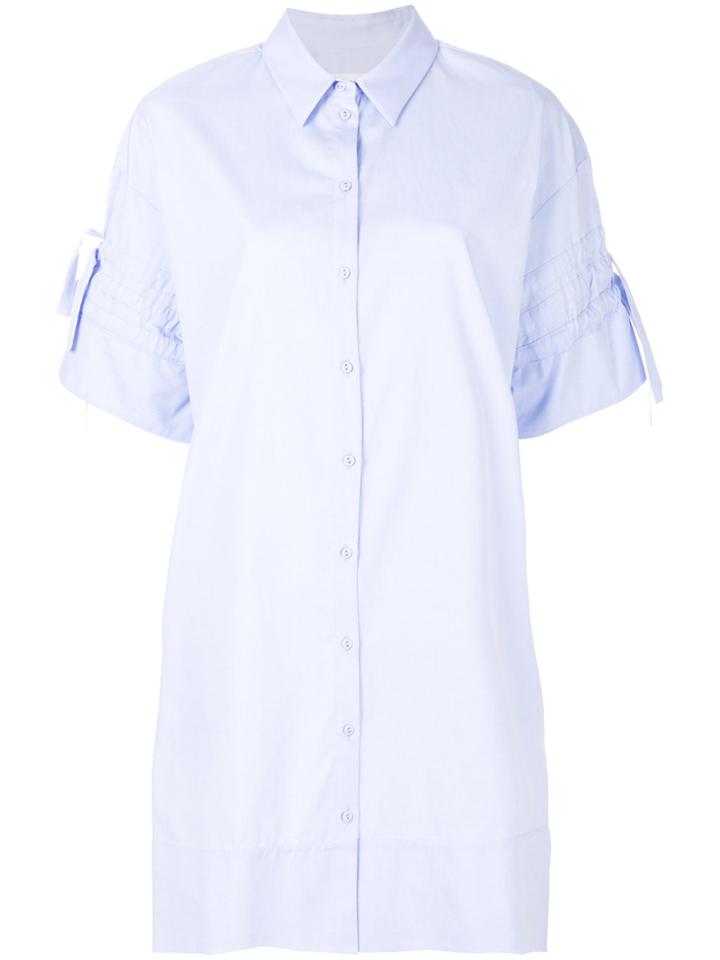 Victoria Victoria Beckham Wide Sleeve Shirt Dress - Blue