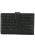 Bottega Veneta Interlaced Leather Bi-fold Wallet - Black
